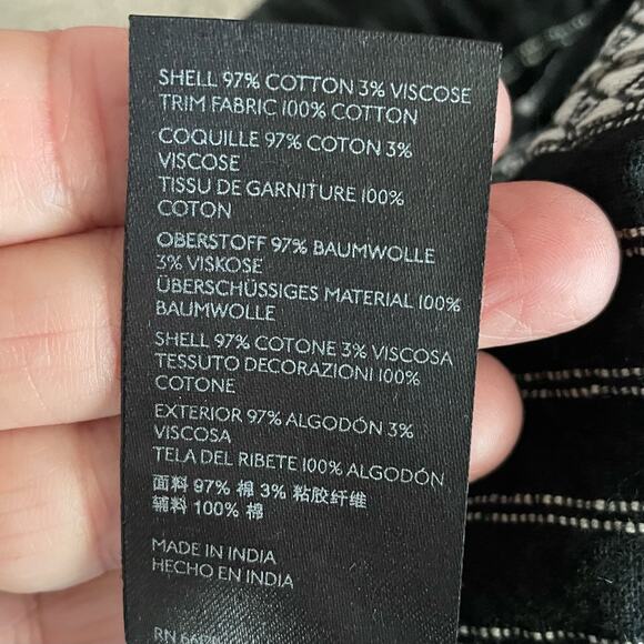 Anthropologie Anthro Size M Essential Beach Pants Black Embroidered - Picture 6 of 6